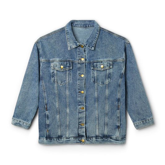 Stylish Women's Denim Jacket with Custom Design - Casual & Versatile Outerwear