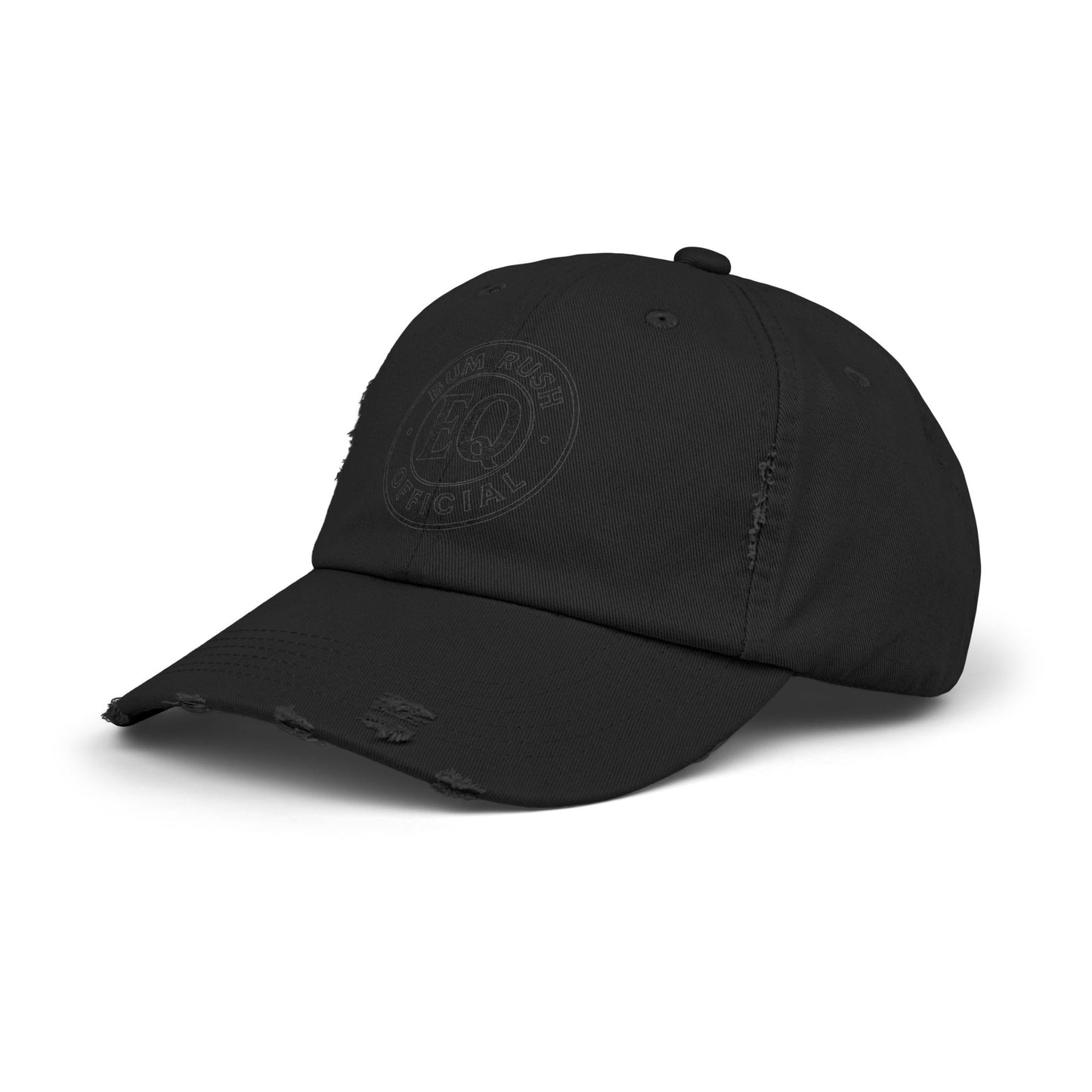 Unisex Distressed Cap with BumRushEQ Design - Casual Everyday Style