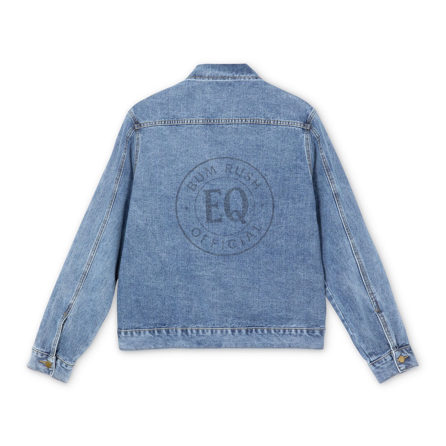 Men's Denim Jacket with BumRushEQ Design - Classic Casual Fashion