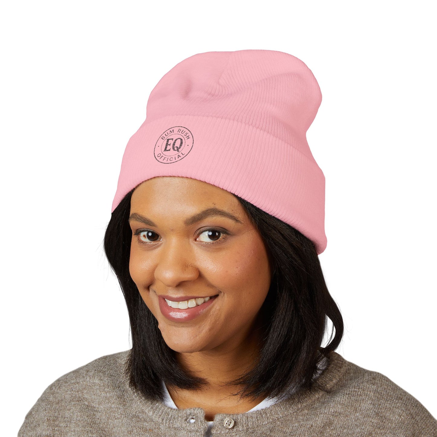 Stylish Embroidered Cuffed Beanie - Cozy Winter Accessory