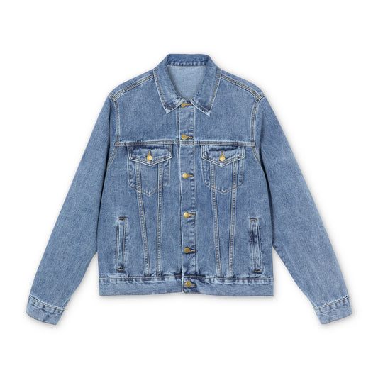 Men's Denim Jacket with BumRushEQ Design - Classic Casual Fashion