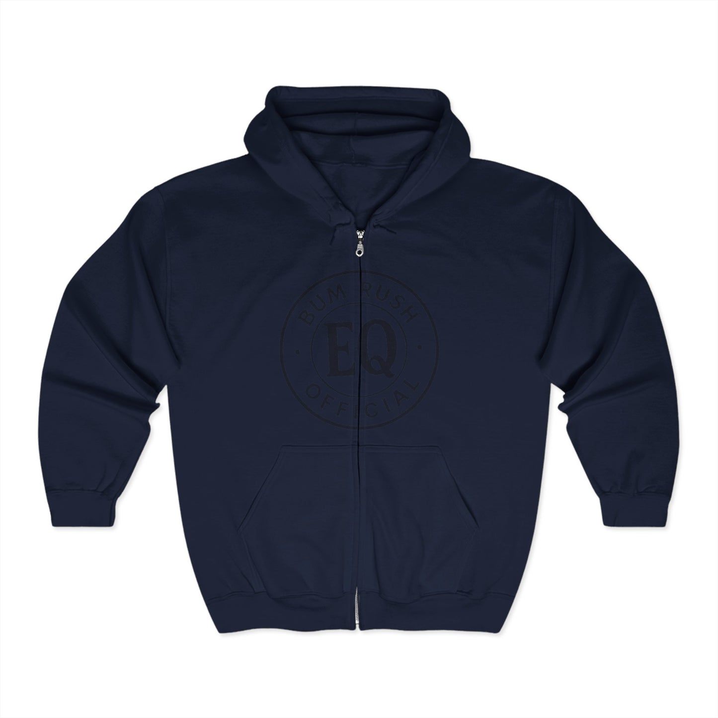 Unisex Full Zip Hooded Sweatshirt - BumRushEQ Graphic - Cozy Streetwear Essential