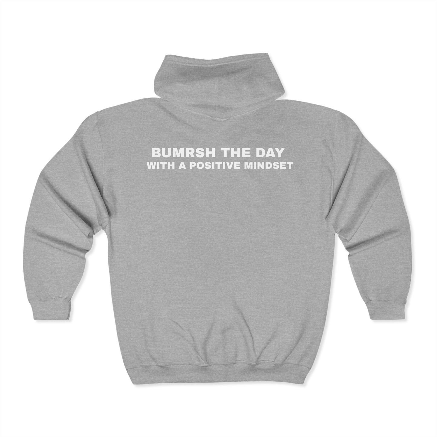 Unisex Full Zip Hooded Sweatshirt - BumRushEQ Graphic - Cozy Streetwear Essential