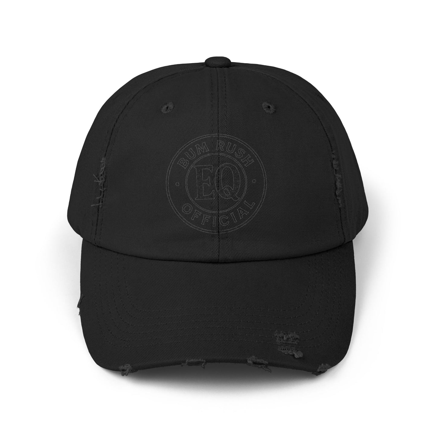 Unisex Distressed Cap with BumRushEQ Design - Casual Everyday Style