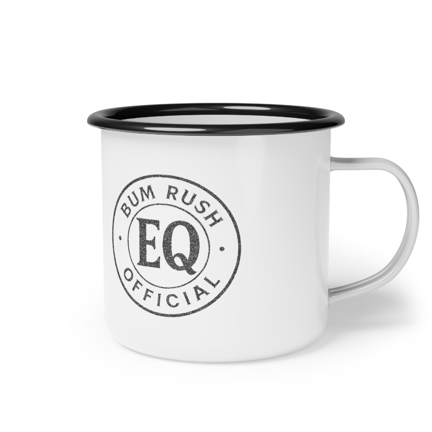 Motivational Enamel Camp Cup - "BUMRUSH the Day with Positive Mindset"